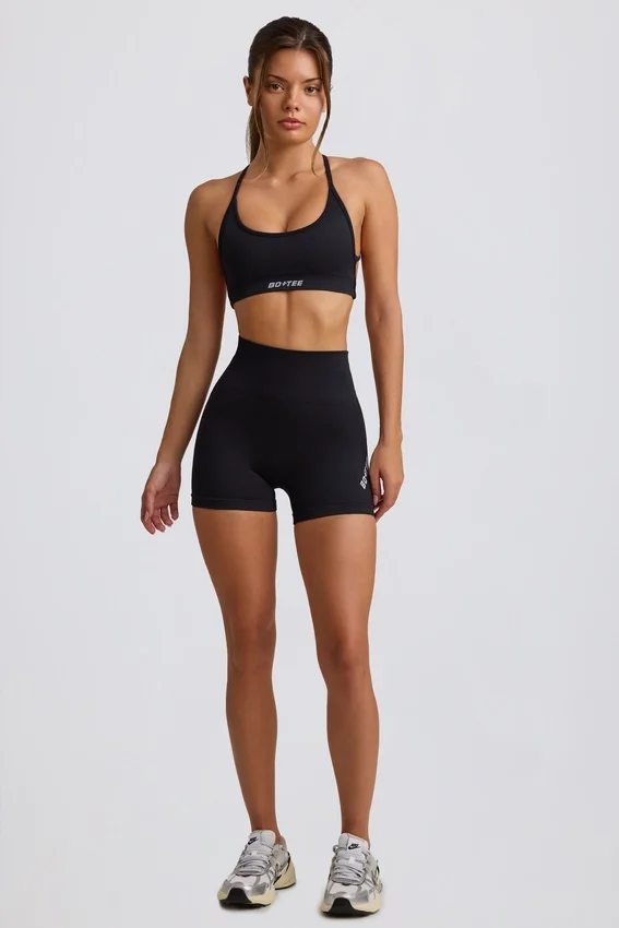 Super Sculpt Seamless Mini Shorts in Black Super Sculpt Seamless Mini Shorts in Black