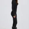 Thermal Base-Layer Jumpsuit in Black Leopard Thermal Base-Layer Jumpsuit in Black Leopard