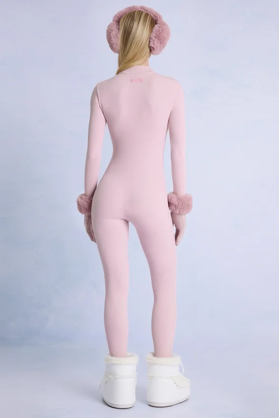 Thermal Base-Layer Jumpsuit in Powder Pink Thermal Base-Layer Jumpsuit in Powder Pink