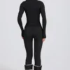 Thermal Base-Layer Leggings in Black Leopard Thermal Base-Layer Leggings in Black Leopard