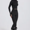 Thermal Base-Layer Leggings in Black Leopard Thermal Base-Layer Leggings in Black Leopard