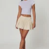 Thia Bow-Detail Broderie Anglaise Mini Skirt in Ivory Thia Bow-Detail Broderie Anglaise Mini Skirt in Ivory