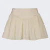 Thia Bow-Detail Broderie Anglaise Mini Skirt in Ivory Thia Bow-Detail Broderie Anglaise Mini Skirt in Ivory
