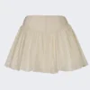 Thia Bow-Detail Broderie Anglaise Mini Skirt in Ivory Thia Bow-Detail Broderie Anglaise Mini Skirt in Ivory