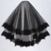 Trixie Lace-Trim Veil in Black Trixie Lace-Trim Veil in Black