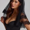 Trixie Lace-Trim Veil in Black Trixie Lace-Trim Veil in Black