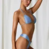 Tropics Double-Strap Triangle Bikini Top in Sky Blue Tropics Double-Strap Triangle Bikini Top in Sky Blue