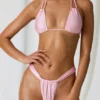 Tropics Double-Strap Triangle Bikini Top in Soft Pink Tropics Double-Strap Triangle Bikini Top in Soft Pink