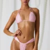 Tropics Double-Strap Triangle Bikini Top in Soft Pink Tropics Double-Strap Triangle Bikini Top in Soft Pink