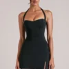 Vita Longline Halterneck Top in Black Vita Longline Halterneck Top in Black