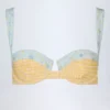 Vallibona Underwired Balconette Bikini Top in Yellow Gingham Vallibona Underwired Balconette Bikini Top in Yellow Gingham