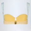 Vallibona Underwired Balconette Bikini Top in Yellow Gingham Vallibona Underwired Balconette Bikini Top in Yellow Gingham