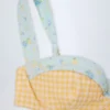 Vallibona Underwired Balconette Bikini Top in Yellow Gingham Vallibona Underwired Balconette Bikini Top in Yellow Gingham