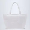 Velika Towelling Tote Bag in White Velika Towelling Tote Bag in White