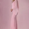 Velina Chiffon Cape in Blush Pink Velina Chiffon Cape in Blush Pink