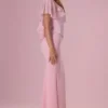 Velina Chiffon Cape in Blush Pink Velina Chiffon Cape in Blush Pink