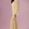 Velina Chiffon Cape in Butter Yellow Velina Chiffon Cape in Butter Yellow