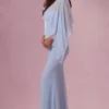 Velina Chiffon Cape in Powder Blue Velina Chiffon Cape in Powder Blue