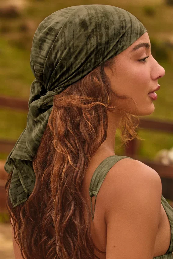 Ventura Headscarf in Green Print Ventura Headscarf in Green Print