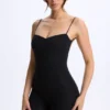 Vera Modal Sweetheart-Neck Low-Back Unitard in Black Vera Modal Sweetheart-Neck Low-Back Unitard in Black