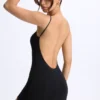 Vera Modal Sweetheart-Neck Low-Back Unitard in Black Vera Modal Sweetheart-Neck Low-Back Unitard in Black