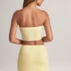 Verna Modal Strapless Crop Top in Lemon Sherbet