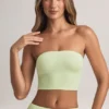 Verna Modal Strapless Crop Top in Sage Green Verna Modal Strapless Crop Top in Sage Green