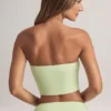 Verna Modal Strapless Crop Top in Sage Green Verna Modal Strapless Crop Top in Sage Green