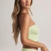 Verna Modal Strapless Crop Top in Sage Green Verna Modal Strapless Crop Top in Sage Green