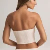 Verna Modal Strapless Crop Top in Stripe Print Verna Modal Strapless Crop Top in Stripe Print
