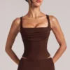 Veya Square-Neck Top in Chocolate Brown Veya Square-Neck Top in Chocolate Brown