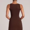 Veya Square-Neck Top in Chocolate Brown Veya Square-Neck Top in Chocolate Brown