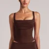 Veya Square-Neck Top in Chocolate Brown Veya Square-Neck Top in Chocolate Brown