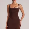 Veya Square-Neck Top in Chocolate Brown Veya Square-Neck Top in Chocolate Brown