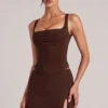 Veya Square-Neck Top in Chocolate Brown Veya Square-Neck Top in Chocolate Brown