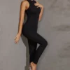 Vida Racer Neck Jumpsuit in Black Vida Racer Neck Jumpsuit in Black