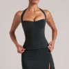 Vita Longline Halterneck Top in Black Vita Longline Halterneck Top in Black