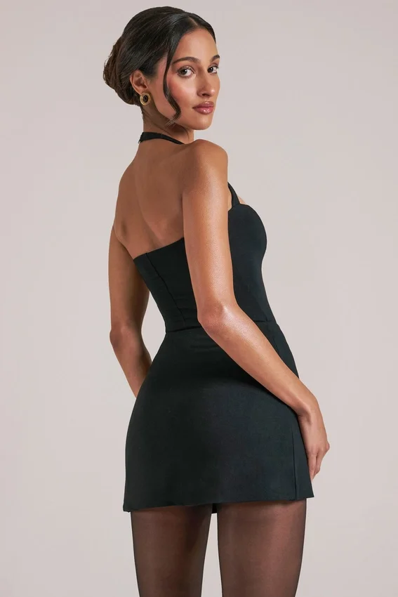 Vita Longline Halterneck Top in Black Vita Longline Halterneck Top in Black