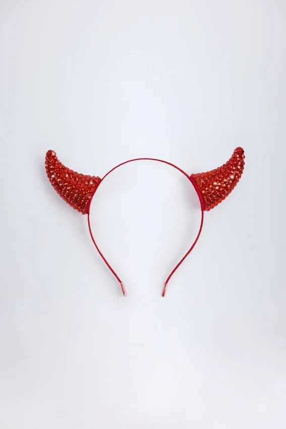 Vixena Devil Horns Headband in Fire Red Vixena Devil Horns Headband in Fire Red