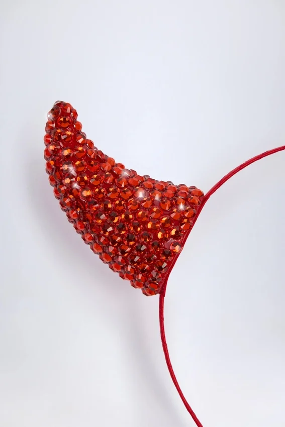 Vixena Devil Horns Headband in Fire Red Vixena Devil Horns Headband in Fire Red