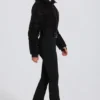 Waterproof Belted Layered Ski Suit in Black Leopard Waterproof Belted Layered Ski Suit in Black Leopard