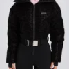 Waterproof Belted Layered Ski Suit in Black Leopard Waterproof Belted Layered Ski Suit in Black Leopard