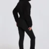 Waterproof Belted Layered Ski Suit in Black Leopard Waterproof Belted Layered Ski Suit in Black Leopard