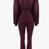Waterproof Belted Layered Ski Suit in Burgundy Waterproof Belted Layered Ski Suit in Burgundy