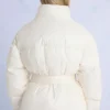 Waterproof Belted Oversized Ski Jacket in Ice Waterproof Belted Oversized Ski Jacket in Ice