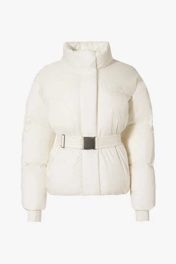 Waterproof Belted Oversized Ski Jacket in Ice Waterproof Belted Oversized Ski Jacket in Ice