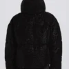 Waterproof Cropped Oversized Ski Jacket in Black Leopard Waterproof Cropped Oversized Ski Jacket in Black Leopard