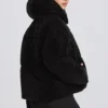 Waterproof Cropped Oversized Ski Jacket in Black Leopard Waterproof Cropped Oversized Ski Jacket in Black Leopard