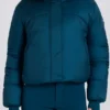 Waterproof Faux-Fur Hood Cropped Ski Jacket in Teal Waterproof Faux-Fur Hood Cropped Ski Jacket in Teal