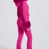 Waterproof Faux-Fur Hood Fitted Ski Suit in Magenta Pink Waterproof Faux-Fur Hood Fitted Ski Suit in Magenta Pink